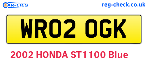 WR02OGK are the vehicle registration plates.