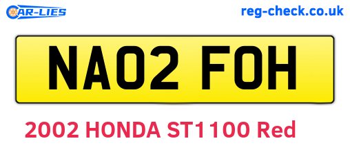 NA02FOH are the vehicle registration plates.
