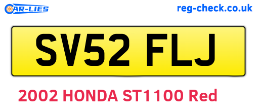 SV52FLJ are the vehicle registration plates.
