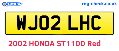 WJ02LHC are the vehicle registration plates.