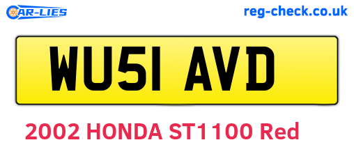 WU51AVD are the vehicle registration plates.