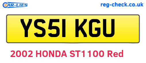 YS51KGU are the vehicle registration plates.