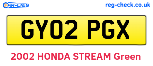 GY02PGX are the vehicle registration plates.