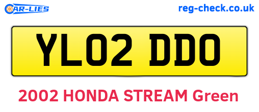 YL02DDO are the vehicle registration plates.