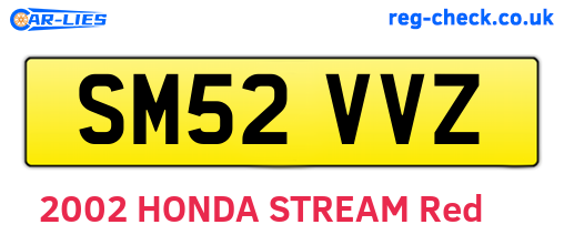 SM52VVZ are the vehicle registration plates.