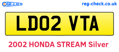 LD02VTA are the vehicle registration plates.