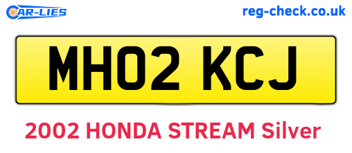 MH02KCJ are the vehicle registration plates.