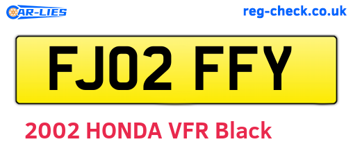 FJ02FFY are the vehicle registration plates.