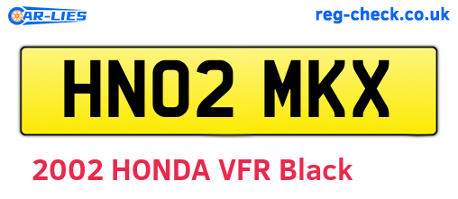 HN02MKX are the vehicle registration plates.