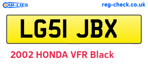 LG51JBX are the vehicle registration plates.