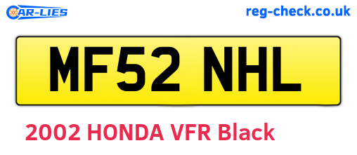 MF52NHL are the vehicle registration plates.