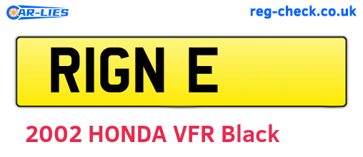 R1GNE are the vehicle registration plates.