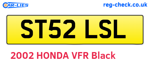 ST52LSL are the vehicle registration plates.