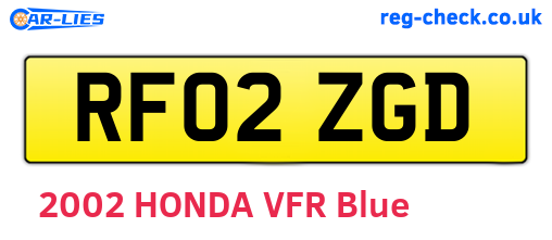 RF02ZGD are the vehicle registration plates.
