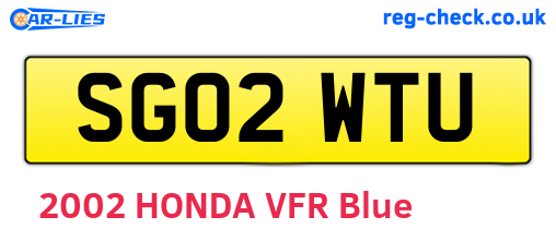SG02WTU are the vehicle registration plates.