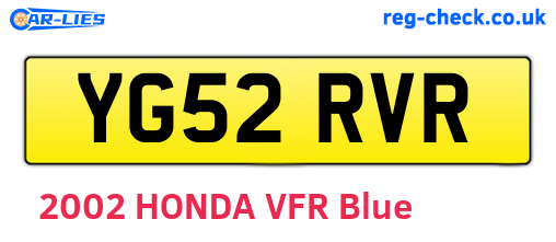 YG52RVR are the vehicle registration plates.