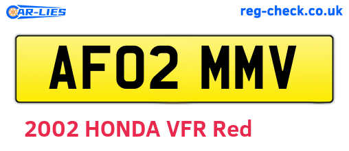 AF02MMV are the vehicle registration plates.
