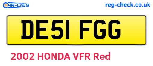 DE51FGG are the vehicle registration plates.