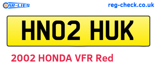 HN02HUK are the vehicle registration plates.