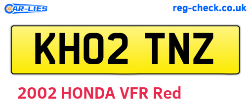 KH02TNZ are the vehicle registration plates.
