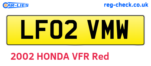 LF02VMW are the vehicle registration plates.