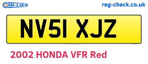 NV51XJZ are the vehicle registration plates.
