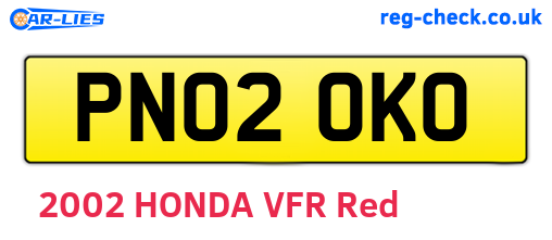 PN02OKO are the vehicle registration plates.