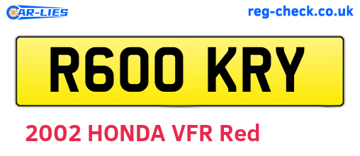 R600KRY are the vehicle registration plates.