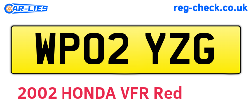 WP02YZG are the vehicle registration plates.