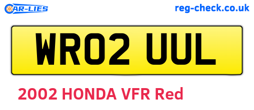 WR02UUL are the vehicle registration plates.
