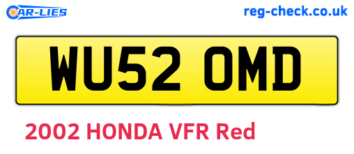 WU52OMD are the vehicle registration plates.