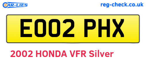 EO02PHX are the vehicle registration plates.