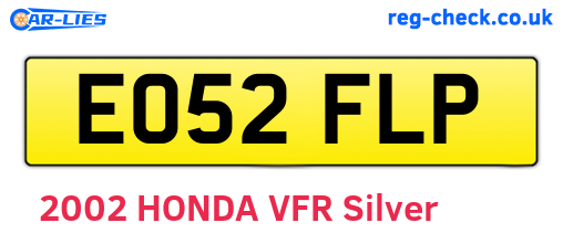 EO52FLP are the vehicle registration plates.