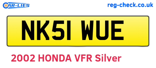NK51WUE are the vehicle registration plates.