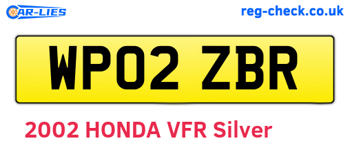 WP02ZBR are the vehicle registration plates.
