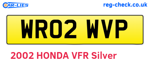 WR02WVP are the vehicle registration plates.