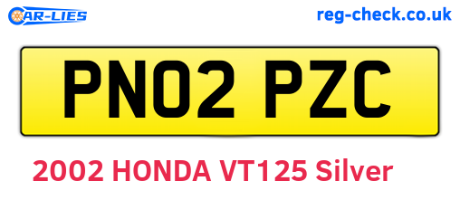 PN02PZC are the vehicle registration plates.