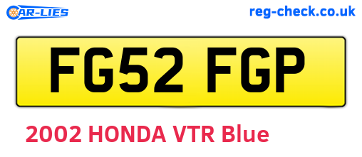 FG52FGP are the vehicle registration plates.