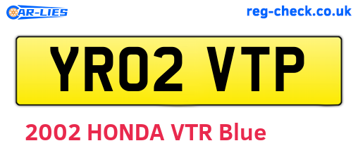 YR02VTP are the vehicle registration plates.