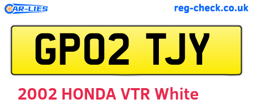 GP02TJY are the vehicle registration plates.