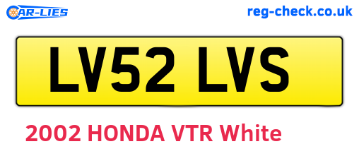 LV52LVS are the vehicle registration plates.