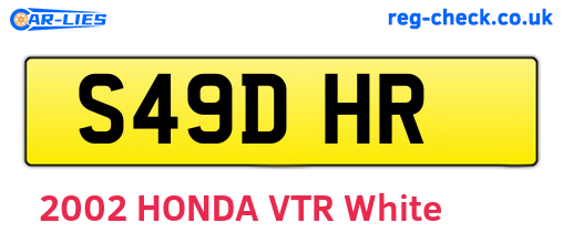 S49DHR are the vehicle registration plates.