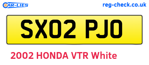 SX02PJO are the vehicle registration plates.
