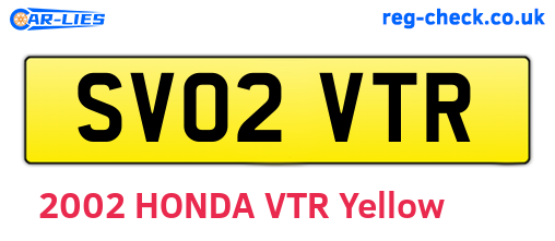 SV02VTR are the vehicle registration plates.