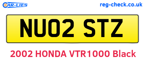 NU02STZ are the vehicle registration plates.
