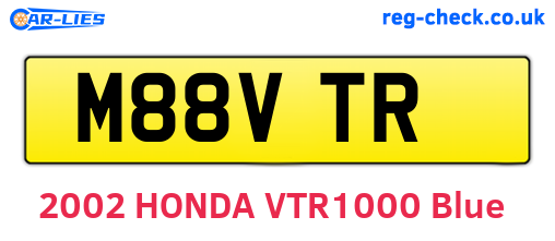 M88VTR are the vehicle registration plates.