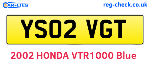 YS02VGT are the vehicle registration plates.