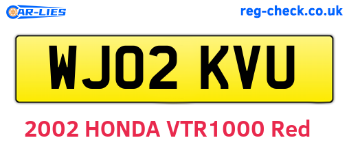 WJ02KVU are the vehicle registration plates.