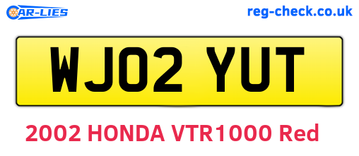 WJ02YUT are the vehicle registration plates.