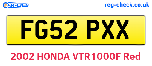 FG52PXX are the vehicle registration plates.